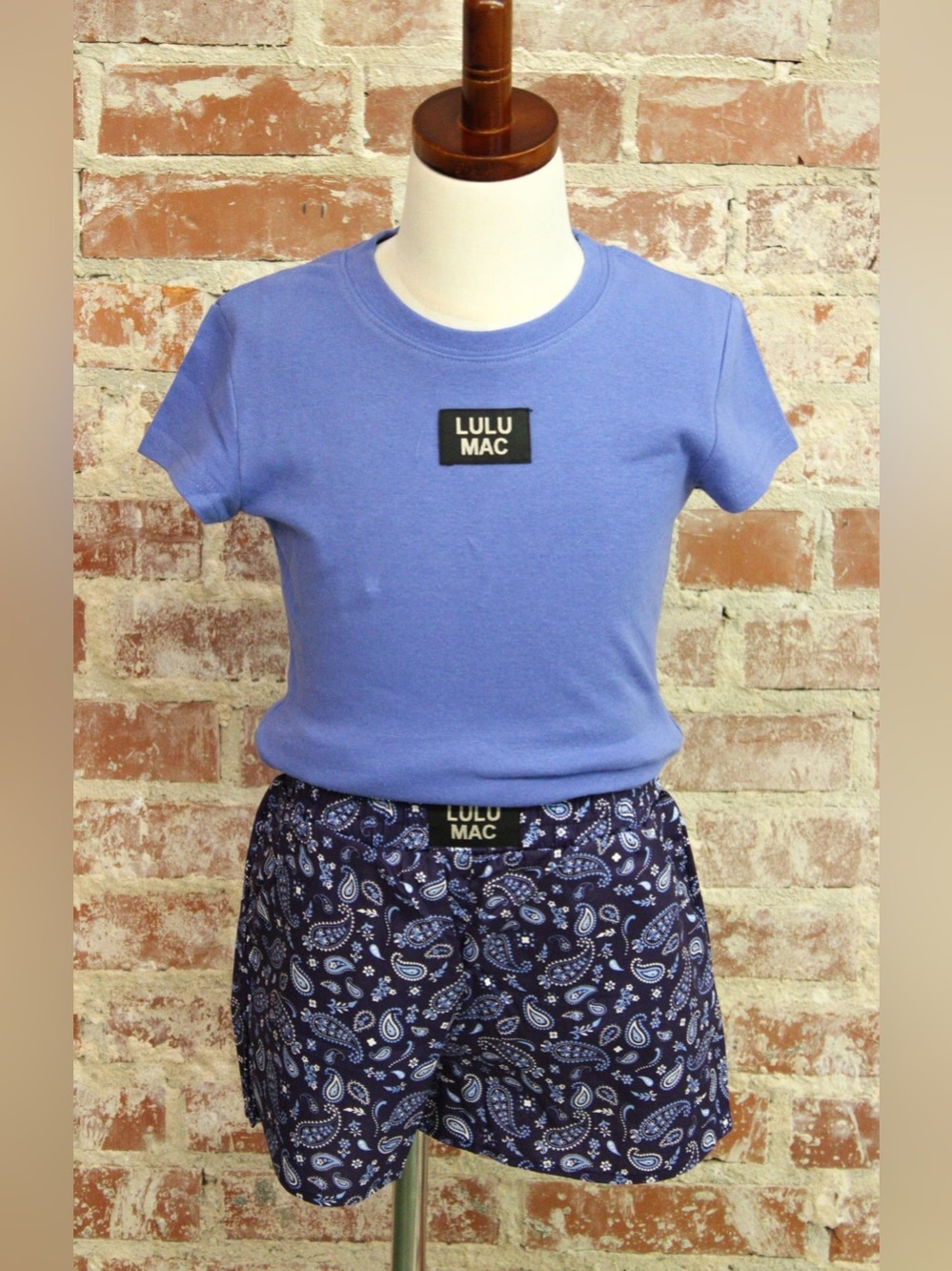 Lulu Mac Kids Blue Bandana Boxer Shorts